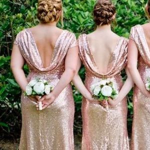 Rose Gold Sequined Dress
